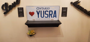 <3 YUSRA : Custom Car Ontario For Off Road License Plate Souvenir Personalized Gift Display