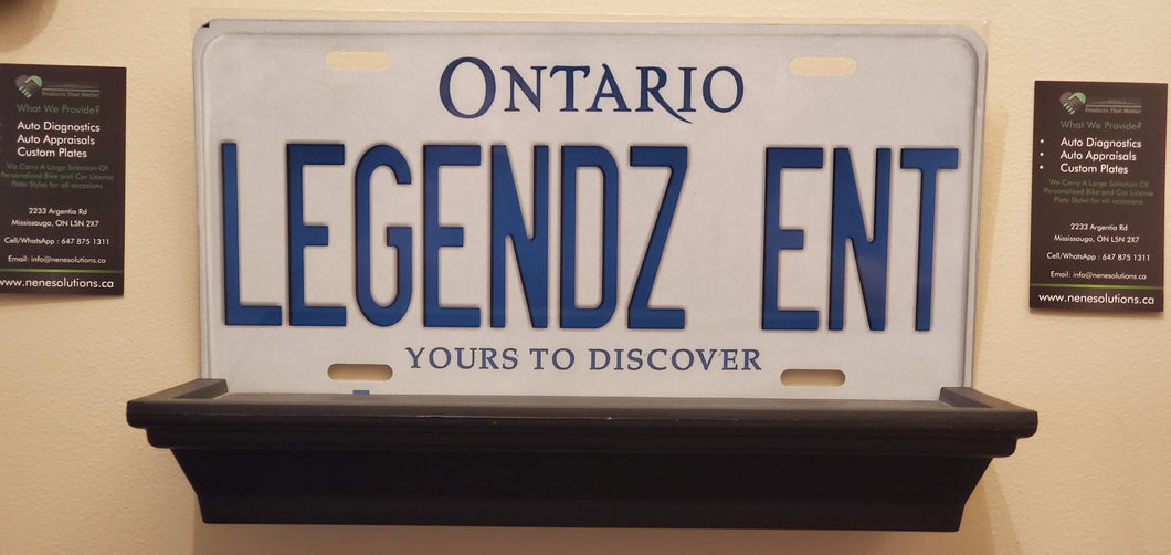*LEGENDZ ENT* : Hey, Want to Stand Out From The Crowd?  : Customized Any Province Car Style Souvenir/Gift Plates