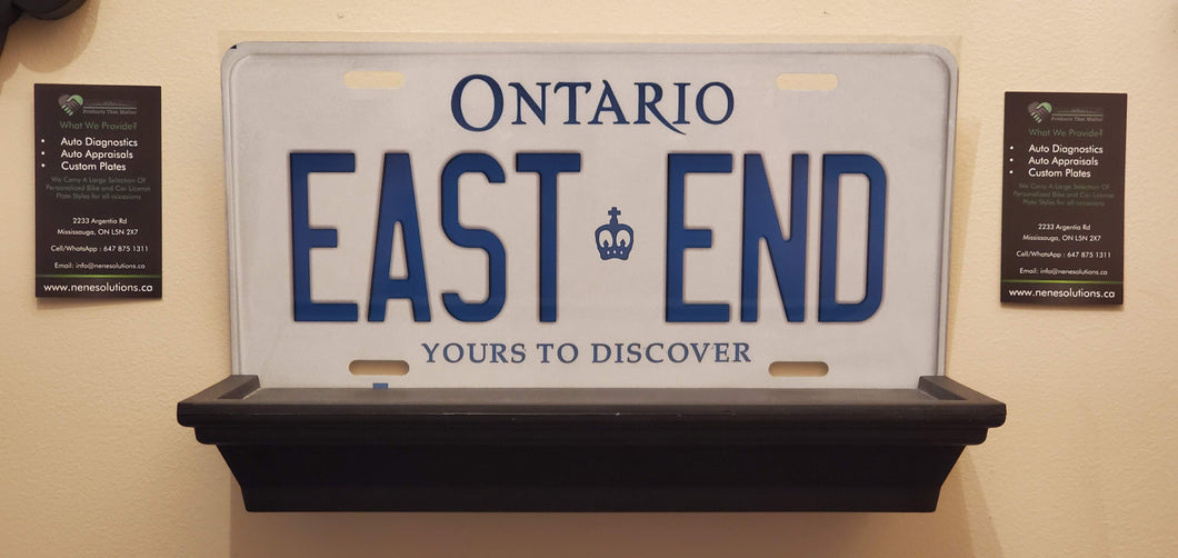*EAST END* : Hey, Want to Stand Out From The Crowd?  : Customized Any Province Car Style Souvenir/Gift Plates