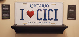 I <3 CICI : Custom Car Ontario For Off Road License Plate Souvenir Personalized Gift Display