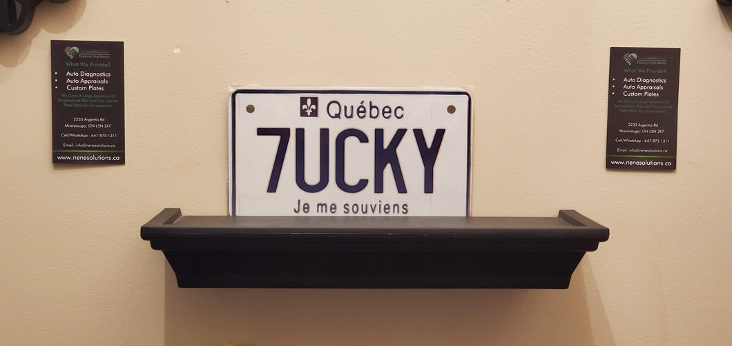 7UCKY : Custom Bike Quebec For Off Road License Plate Souvenir Personalized Gift Display