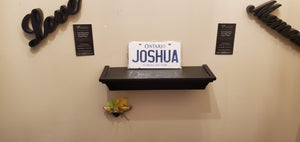 JOSHUA : Custom Bike Plate Ontario For Novelty Souvenir Gift Display Special Occasions Mancave Garage Office Windshield