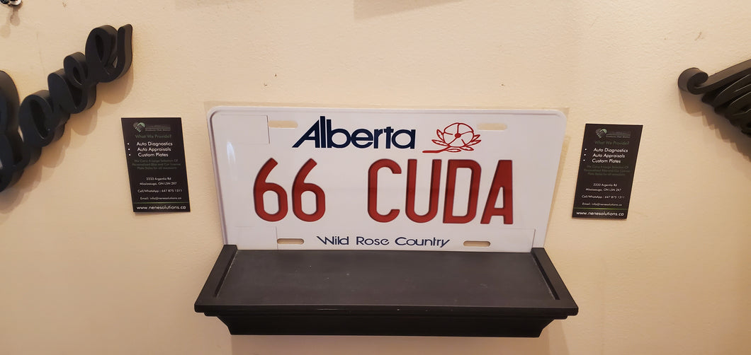 66 CUDA  : Custom Car Ontario For Off Road License Plate Souvenir Personalized Gift Display
