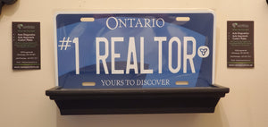#1 REALTOR  : Custom Car Plate Ontario For Novelty Souvenir Gift Display Special Occasions Mancave Garage Office Windshield