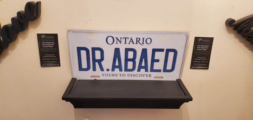 DR.ABAED  : Custom Car Ontario For Off Road License Plate Souvenir Personalized Gift Display