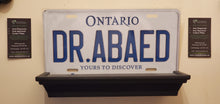 Load image into Gallery viewer, DR.ABAED  : Custom Car Ontario For Off Road License Plate Souvenir Personalized Gift Display
