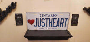 *JUSTHEART*  : Personalized Style Souvenir/Gift Plate in Car Size