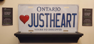 *JUSTHEART*  : Personalized Style Souvenir/Gift Plate in Car Size
