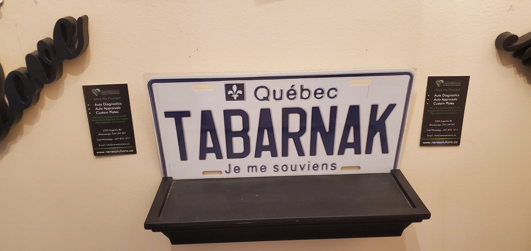 *TABARNAK*  : Personalized Style Souvenir/Gift Plate in Car Size