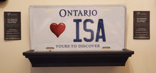 Load image into Gallery viewer, &lt;3 ISA  : Custom Car Ontario For Off Road License Plate Souvenir Personalized Gift Display
