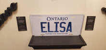 Load image into Gallery viewer, ELISA  : Custom Car Ontario For Off Road License Plate Souvenir Personalized Gift Display
