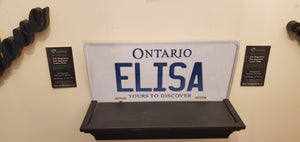 ELISA  : Custom Car Ontario For Off Road License Plate Souvenir Personalized Gift Display