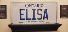 Load image into Gallery viewer, ELISA  : Custom Car Ontario For Off Road License Plate Souvenir Personalized Gift Display

