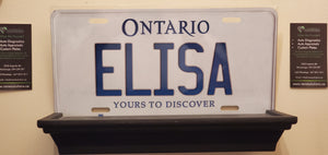 ELISA  : Custom Car Ontario For Off Road License Plate Souvenir Personalized Gift Display