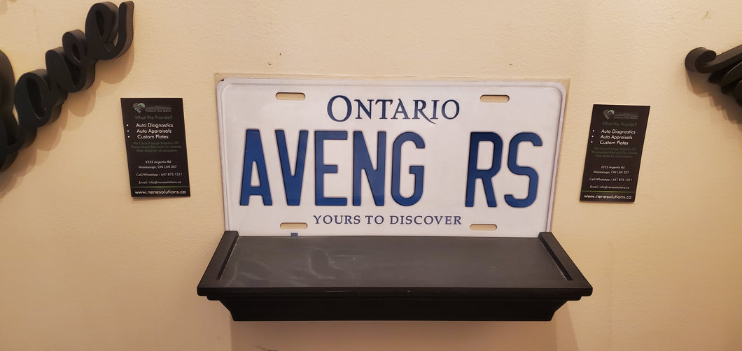AVENG RS  : Custom Car Ontario For Off Road License Plate Souvenir Personalized Gift Display
