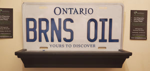 *BRNS OIL* : Personalized Name Plate:  Souvenir/Gift Plate in Car Size