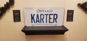 *KARTER* : Personalized Name Plate:  Souvenir/Gift Plate in Car Size