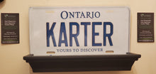 Load image into Gallery viewer, *KARTER* : Personalized Name Plate:  Souvenir/Gift Plate in Car Size

