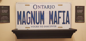 *MAGNUM MAFIA* : Personalized Name Plate:  Souvenir/Gift Plate in Car Size
