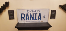 Load image into Gallery viewer, *RANIA* : Personalized Name Plate:  Souvenir/Gift Plate in Car Size
