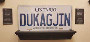 *DUKAGJIN* : Personalized Name Plate:  Souvenir/Gift Plate in Car Size