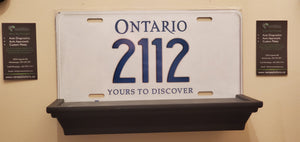 2112 : Custom Car Plate Ontario For Novelty Souvenir Gift Display Special Occasions Mancave Garage Office Windshield