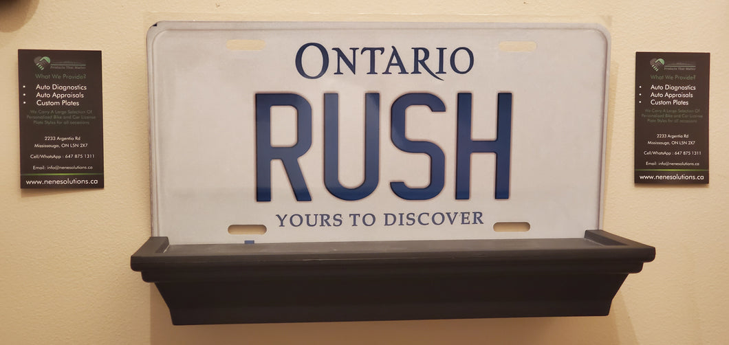 *RUSH* : Personalized Name Plate:  Souvenir/Gift Plate in Car Size