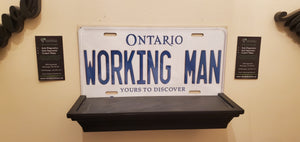 *WORKING MAN* : Personalized Name Plate:  Souvenir/Gift Plate in Car Size