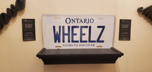 *WHEELZ*  : Personalized Name Plate:  Souvenir/Gift Plate in Car Size