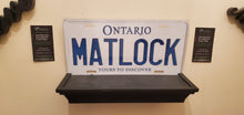 Load image into Gallery viewer, *MATLOCK*  : Personalized Name Plate:  Souvenir/Gift Plate in Car Size
