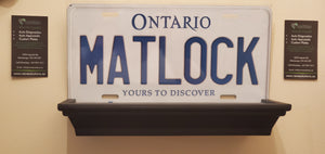 *MATLOCK*  : Personalized Name Plate:  Souvenir/Gift Plate in Car Size