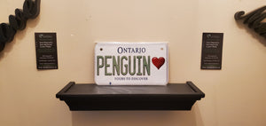 PENGUIN (Green) : Custom Bike Ontario For Off Road License Plate Souvenir Personalized Gift Display
