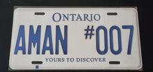 Load image into Gallery viewer, AMAN #007  : Custom Car Ontario For Off Road License Plate Souvenir Personalized Gift Display
