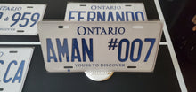 Load image into Gallery viewer, AMAN #007  : Custom Car Ontario For Off Road License Plate Souvenir Personalized Gift Display
