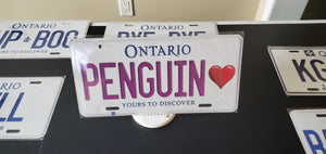 PENGUIN<3  : Custom Car Ontario For Off Road License Plate Souvenir Personalized Gift Display