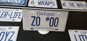 *ZO #OO*  : Personalized Style Souvenir/Gift Plate in Car Size