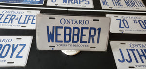 *WEBBER1*  : Personalized Style Souvenir/Gift Plate in Car Size