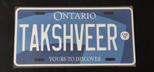 Load image into Gallery viewer, *TAKSHVEER*  : Personalized Style Souvenir/Gift Plate in Car Size
