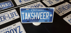 *TAKSHVEER*  : Personalized Style Souvenir/Gift Plate in Car Size