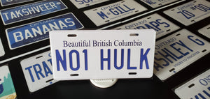 *NO1 HULK*  : Personalized Style Souvenir/Gift Plate in Car Size