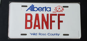 BANFF : Custom Car  Alberta For Off Road License Plate Souvenir Personalized Gift Display