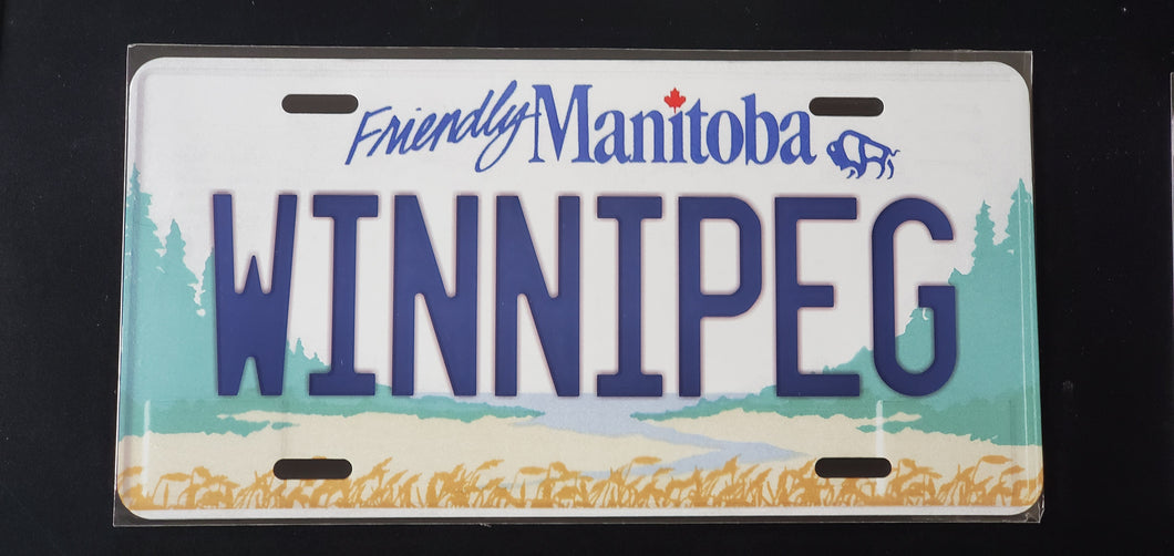 *WINNIPEG*  : Personalized Style Souvenir/Gift Plate in Car Size