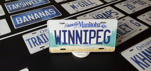 *WINNIPEG*  : Personalized Style Souvenir/Gift Plate in Car Size