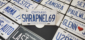 Custom Car License Plate: SHRAPNEL69