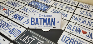Custom Motorcycle License Plate: Batman