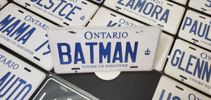 Custom Motorcycle License Plate: Batman