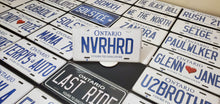 Load image into Gallery viewer, Custom Car License Plate: NVRHRD
