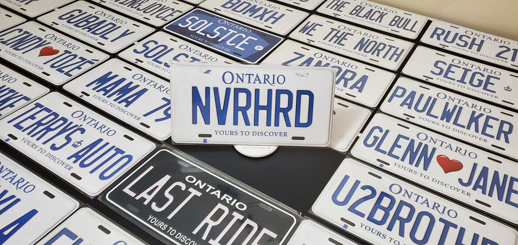 Custom Car License Plate: NVRHRD