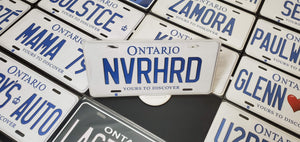 Custom Car License Plate: NVRHRD