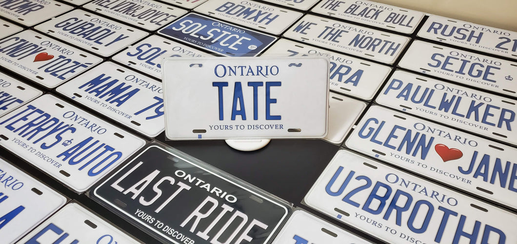 Custom Car License Plate: Tate